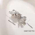 Detail view of a silver koi fish pendant showing precise dimensions and 4.3g weight - Large Silver 5-Section Goldfish