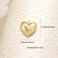 Colgante de corazón dorado con grabado 'Love you more' y borde de cuentas finas - Estilo Corazón Love You More Oro (A0707 Oro)