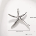 Pendentif étoile de mer argenté avec dimensions 32x27,9 mm et poids de 3,2 g - Étoile de mer argentée(A0575)