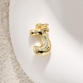 Colgante letra J 3D en baño de oro de 18k con acabado de espejo brillante - Letra J (A0783-J)