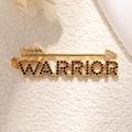 Ciondolo a freccia Warrior dorato con zirconi neri e pietre bianche incastonate - Stile Freccia Zircone Nero WARRIOR (A0751) / Oro