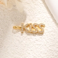 Ciondolo a lettera KISS placcato oro con zirconi per la creazione di gioielli fai da te - Stile Alfabeto Pavé KISS (A0747)
