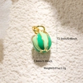 Ciondolo a cuore anguria in smalto verde per gioielli e braccialetti fai-da-te - Ciondolo Mini Anguria (A0685)