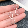 Silver infinity symbol stainless steel charm connector for DIY jewelry making - Infinity Symbol Style (T1806)