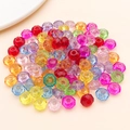 Colorful faceted acrylic heart beads in mixed colors for DIY jewelry making and crafts - Transparent Mixed Color Wheel Bead (26009) / 8mm
