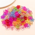 Mixed color transparent acrylic flower beads for DIY jewelry and crafts making - Transparent Mixed Color Cherry Blossom (26010) / 14mm