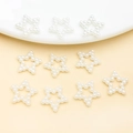 Sternförmige ABS-Perlen mit hohler Mitte für DIY-Handyhüllen und Schmuck-Dekoration - Hohler Stern (25781) / 12x12mm