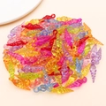 Colorful mix of transparent acrylic conch pendants for DIY handmade jewelry crafts - Transparent Mixed Color Conch (26011) / 25x7mm