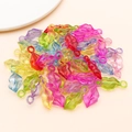 Mix of colorful transparent acrylic lip pendants for DIY jewelry making accessories - 26x12mm