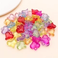 Colorful transparent acrylic heart pendants for DIY jewelry and crafts making - 19x18mm