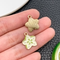 Pendentif fruit carambole en émail pour bracelets DIY et porte-clés faits à la main - Style Carambole (24417) / 16x14x1mm