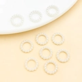 White circular pearl ring decorations for DIY phone cases and nail art accessories - Hollow Circle (25776) / 10x10mm