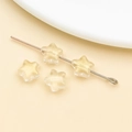 DIY colorful star glass beads with gold foil inside for handmade bracelet making - Transparent Gold Foil