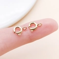 Golden copper spring ring clasps for DIY jewelry necklace and bracelet making - 6mm / KC Gold (21093)