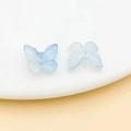 Pale blue translucent glass butterfly bead with gold dusting for DIY jewelry making - Butterfly Shape (26974) / 1个装 (10x11mm) / Transparent Blue AB Color