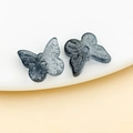 Blue gradient glass butterfly beads with gold foil finish for DIY jewelry making - Butterfly Shape (26975) / 1个装 (10x11mm) / Transparent Black Gold Foil