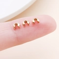 Golden Crimp Bead Covers for jewelry making, C-shaped open half-round metal ends - Small KC Gold (25581)