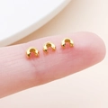 Golden C-shaped open clasp jewelry connector for DIY bracelet and necklace making - Small Gold (25585)