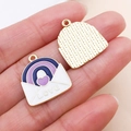 DIY purple love letter envelope pendant in gold alloy finish for Valentine gift - Purple LOVE Envelope (27211)
