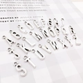 Set of 26 antique silver capital letter charms A-Z for DIY jewelry making and crafts - Pendant Style (A) / Antique Silver