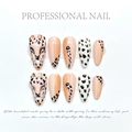 Uñas postizas artesanales de leopardo con relieve de guepardo 3D y acabado brillante - XS / Leopardo