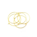Polished gold circular metal rings for DIY jewelry earring making accessories - 20mm / Gold