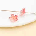 Perles de fleurs de cerisier translucides rose dégradé avec détails pailletés - Pétale de fleur de cerisier (26952)