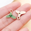 Green enamel mermaid tail alloy pendant charms for DIY jewelry making on hand - Green Mermaid Tail Pendant (10969)