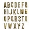 Full set of 26 antique bronze alloy alphabet letters for DIY jewelry and crafts - Hollow Style (A) / Antique Bronze