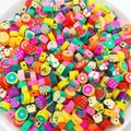 Perles de fruits colorées en pâte polymère pour la création de bijoux et bracelets - Fruits (14037) / 100 Pièces/Paquet (9mm)