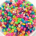 Perles étoiles colorées en pâte polymère avec sourires pour création de bijoux DIY - Étoile (14040) / 100 Pièces/Paquet (9mm)