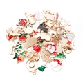 Sortierte Weihnachts-Emaille-Anhänger mit Motiven von Weihnachtsmann, Baum und Rentier - Gemischt 96 Weihnachts-Emaille-Stile (HK577)