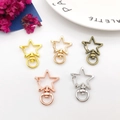 Chiusure a moschettone a stella in oro argento e bronzo per portachiavi fai da te - Stella 23x33mm / Oro
