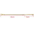 Verstellbares goldenes Schlangenarmband 16cm mit 5cm Verlängerung und Herz-Anhänger - 16cm+5cm / KC Gold Schlangenkette (14319)