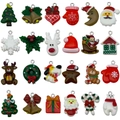 Set mit 24 Weihnachtsanhängern aus Harz für DIY-Schmuck mit Glocken und Motiven - SN1490-Harz Weihnachten (24 Stile Set)