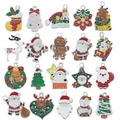 20 gemischte Weihnachts-Emaille-Anhänger aus Legierung für DIY-Schmuck mit Weihnachtsmann - SN970-Neue Weihnachts-Emaille Weiß K Basis (20 Stile)
