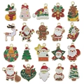 Mix aus 20 Emaille-Anhängern mit Weihnachtsmotiven wie Weihnachtsmann und Rentier - SN972-Neue Weihnachts-Emaille KC Gold (20 Stile)