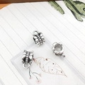 Vintage silver butterfly charm connector with side loops for beaded bracelet DIY - Hanging Bail 12x15mm Hole 4.5mm-0.6g-8279