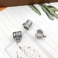 Vintage silver alloy bail beads with scroll patterns for charm bracelet pendants - Hanging Bail 8x10mm Hole 4.5mm-1g-8280