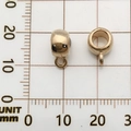 Antique gold finish jewelry connector charms for DIY bracelets, 10mm metal beads - KC Gold Bail Hole 4mm (16168)