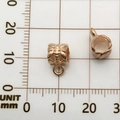 Rose gold bow-shaped pendant bail connector with closed loop for DIY jewelry making - KC Gold Bail Hole 4mm (17689)