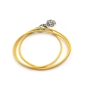 Collar de cordón encerado amarillo brillante de 1,5 mm con cierre de langosta y cadena - Pack de 100 / Amarillo (11163)