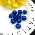 Cuentas de acrílico azul oscuro facetadas con gran agujero en plato de cerámica - Cuenta Facetada Azul Oscuro (14631)
