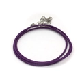 Collar de cordón encerado morado de 1,5 mm con cierre de langosta plateado - Pack de 100 / Púrpura (11167)