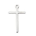 Pendentif croix en alliage argenté avec finition polie pour la création de bijoux DIY - Grande Croix en Alliage de Zinc Argent Antique (2380)