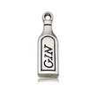 Retro silver alloy GIN bottle charm pendant for DIY necklace and bracelet jewelry - Antique Silver Bottle (11324)