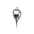 Gothic vintage silver bird skull pendant with antique finish and lifelike details - Realistic Bird Skull (15552)