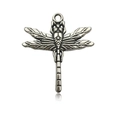 Antique silver dragonfly charm with intricate wing details for DIY jewelry making - Antique Silver Dragonfly (4361)