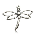 Antique silver dragonfly charm with hollow wings for DIY vintage jewelry making - Antique Silver Dragonfly (7426)