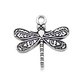 Antique silver dragonfly charm with hollow wings for DIY necklace or bracelet - Antique Silver Dragonfly (10421)